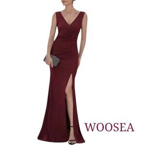 WOOSEA Burgundy Maxi Dress NWT Size S